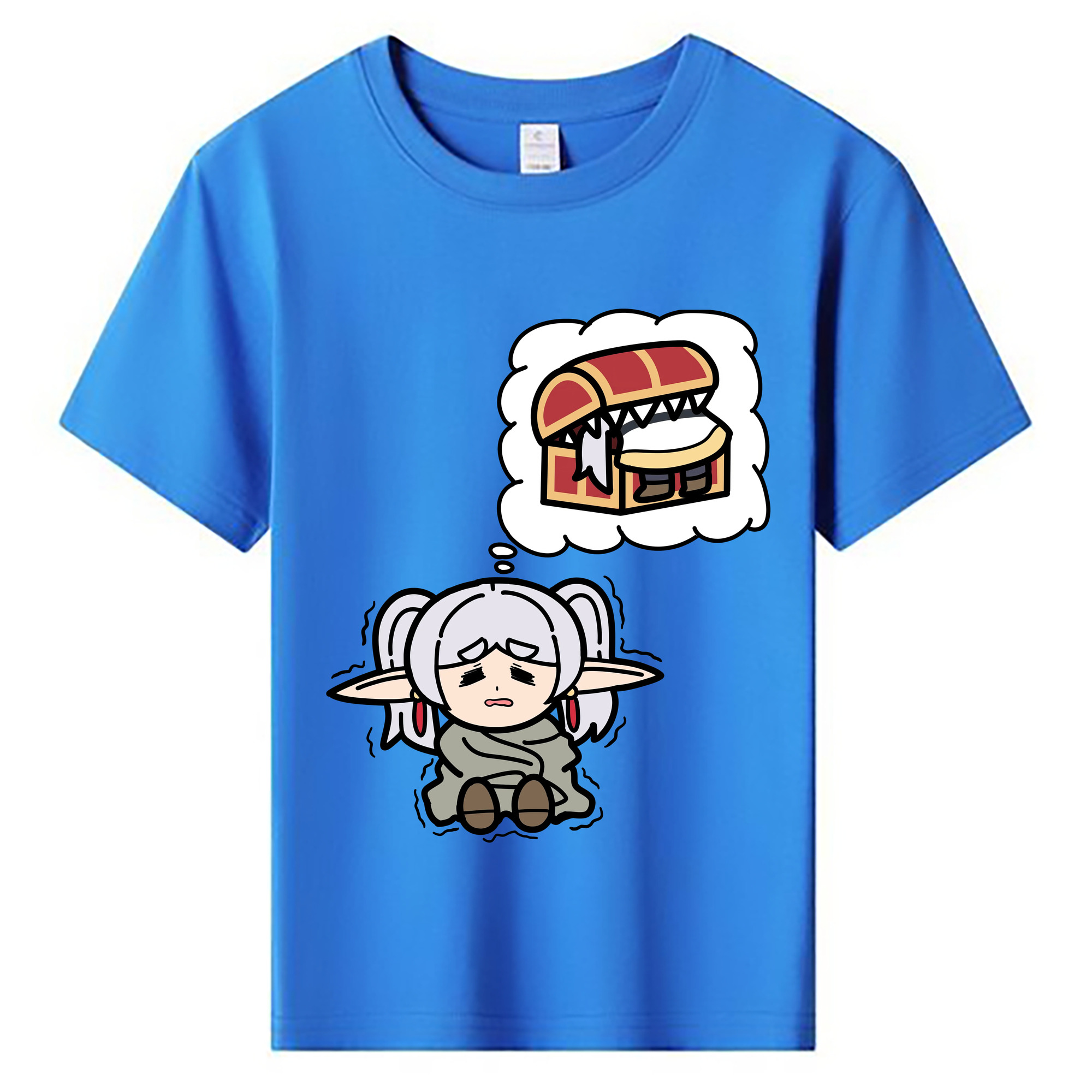 （画像用） 葬送のフリーレン Frieren 綿100％キッズTシャツ（フロントプリント）